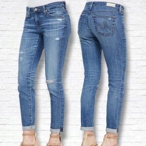 Adriano Goldschmied AG The Stilt Roll Up Cigarette Roll Up Ankle Jeans Size 29